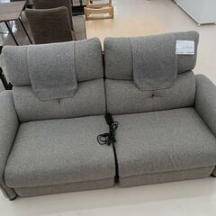 ★ジモティ割あり★  リクライニングソファー グレー W195×D82×H90 クリーニング済み TC1572