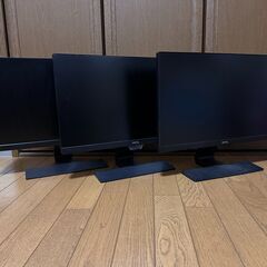 BenQ PCモニター（ディスプレイ）×3