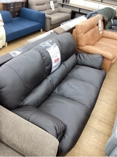 KB-42【新入荷　リサイクル品】ニトリ　ビット　Nシールド　3シーターソファ　ブラウン