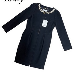 【今大活躍】Rady  ビジュ付コート/ビジュ付ワンピース/ブラック