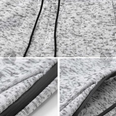 美品ニットフリース 裏起毛 サイドジップラインスキニージョガーの画像