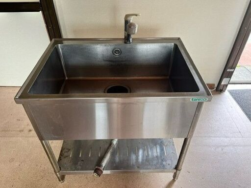 【タニコー】　水栓【蛇口】付き1槽シンク