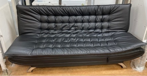 ニトリ ソファベッド Nシールド ロック ブラック 中古