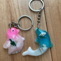 ペンギン　イルカ　水族館のキーホルダー