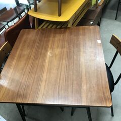 ニトリ NITORI ダイニングセット ウォルブ ダイニングテーブルセット ダイニングテーブル3点セット ダイニング イス2脚  アンティーク調 木製 無垢材 北欧 おしゃれ クリーニング済 堺市 石津【ジャングルジャングルサカイ石津店】の画像
