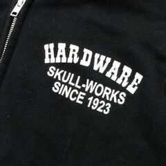 SKULL WORKS HARDWARE バックプリント ジップパーカー Mサイズ ブラック/黒 刺繍 スカルワークス ZIP 札幌市 中央区 南12条の画像