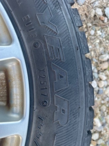 155/65 R13 73Qアルミ付きスタッドレスタイヤ4本　アルミホイール(タイヤ付き)買取