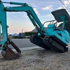 IHI バックホー18J 油圧ショベル ユンボ   1.8tクラス　キャタバリ山　フォーク付き　機関良好　畑　庭　外構　土木　簡易始動動画ありの画像