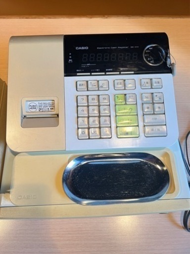 値下げしました。CASIO  カシオ　レジ　電子レジスター　SE-S10 鍵付き　ロール紙付き