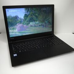 【お渡し済み】東芝 windows10 15.6型ノートPC 第6世代Corei3 + SSD  + メモリ8GB【メンテナンス済み】（161671）