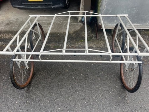 作業台車　収穫台車　アルミ製　移動　園芸　農作業　約1600×950×700mm