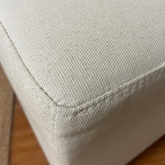 【値下げ】【2個セット】キューブチェア  白　生成り　ファブリックの画像