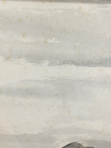日本画　水墨画　山水画　在銘　大型　A0用紙サイズ