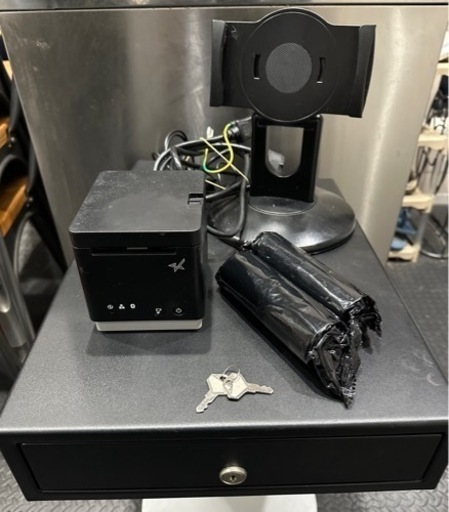 美品！エアレジ対応ドロアー、プリンター、タブレットスタンド、ロール紙2本セット