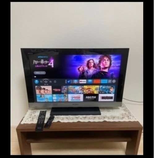 Sony BRAVIAテレビとローテーブルとfire tv 3セット