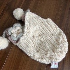 50サイズ　白　ニットキャップの画像