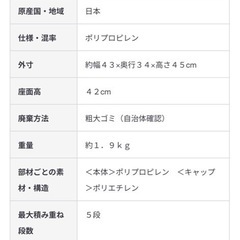 【お話中】無印良品　ポリプロピレンスタッキングスツール　2個セットの画像