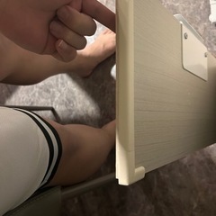 突っ張り洗濯機ラック(ホワイト)の画像