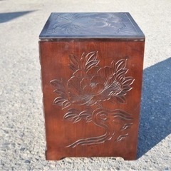 【日光彫り】　引き出し　彫刻　伝統工芸　　小物収納　棚　古道具　工芸品の画像