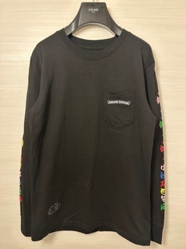 【CHROME HEARTS】マルチカラー セメタリークロス ロンT ブラック