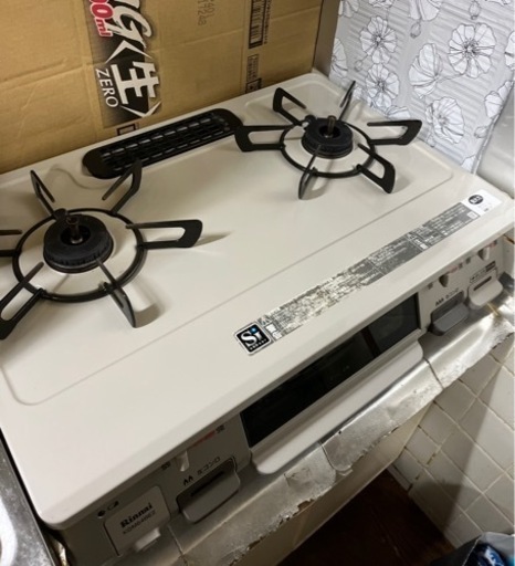 【決まりました】Rinnaiグリル付ガステーブル(プロパン用)美品!!