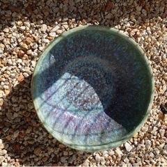 信楽焼　金魚鉢（脚代付き）の画像