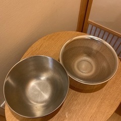 柳宗理　ステンレスボウル＆パンチングストレーナー