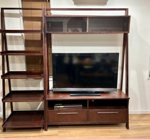 【最終値下】テレビボード【5段シェルフ付き】