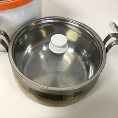 【引取】THERMOS 真空保温調理器 シャトルシェフ 3.0L オレンジ KBA-3000 BLの画像