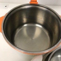 【引取】THERMOS 真空保温調理器 シャトルシェフ 3.0L オレンジ KBA-3000 BLの画像