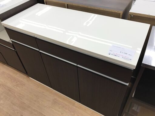★ジモティ割あり★ ニトリ キッチンカウンター ブラウン H86×W120×D51 クリーニング済み KJ4338