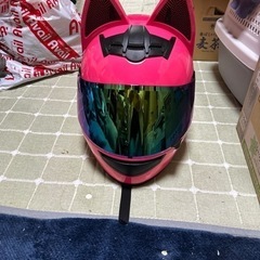 猫耳ヘルメットピンク