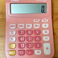 CASIO電卓　ピンク