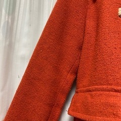 【GU】ダッフルコート　オレンジ色　エムサイズ ショートダッフルコートの画像