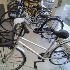 ★ジモティ割あり★  自転車 26 シルバー クリーニング済み ...