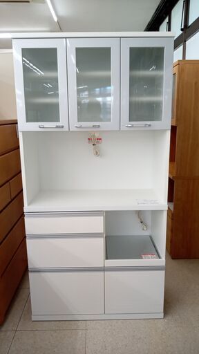 ★ジモティ割あり★ 高橋木工 レンジボード 白 H180×D40×W89 クリーニング済み TJ4217