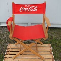 コカ・コーラ 木製折り畳み イス