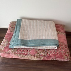 布団とラグ(敷物)の画像