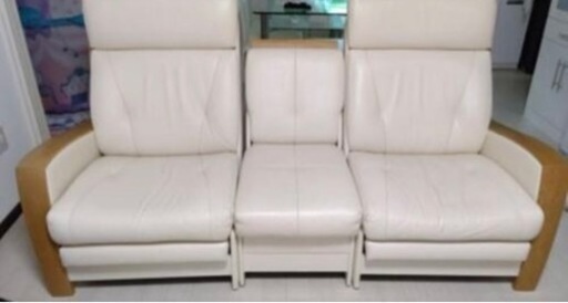 本革カリモク ディレトーレ Kari moku Direttore リクライニングソファー 3人掛けソファ