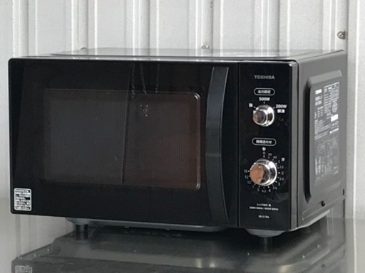 E183◇東芝◇電子レンジ◇ 2020年製◇17L◇庫内広々フラットテーブル◇ブラック◇ER-S17E6