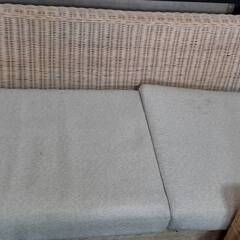 最終処分価格！！セット購入で二万円！！！ラタン　ソファの画像