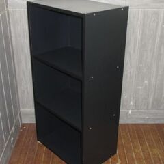 stp-2153　カラーボックス　3段　ブラック　ドン・キホーテ　高さ88cm　収納家具　オープン　収納棚　本棚　収納　小物収納　ラックの画像