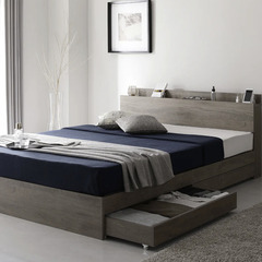 引き出し収納付きベッド『Serest セレスト』 グレージュ /...