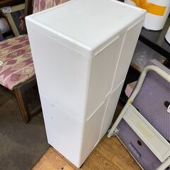 ゴミ箱　No.8511　ホワイト　2段　【リサイクルショップどりーむ鹿大前店】の画像