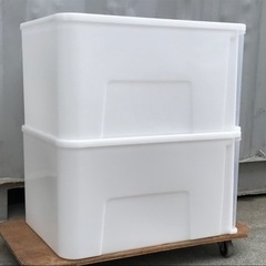 E188◇プラ収納ケース2個セット◇重ねて収納◇ホワイト◇引き出しの画像