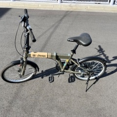 〖JEEP折り畳み自転車〗(JE-206G OLIVE)