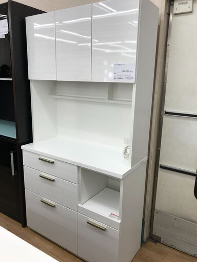 ★ジモティ割あり★ ニトリ 食器棚 ホワイト H191×W100×D42 クリーニング済み KJ4355