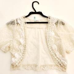 axes femme レース  ボレロ 白 sizeM