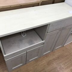 ★ジモティ割あり★  レンジ台 ホワイト H84×W120×D4...