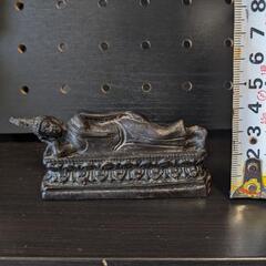 タイ土産 木製アンティーク　ミニチュア涅槃像（寝仏）ワット・ポーの画像